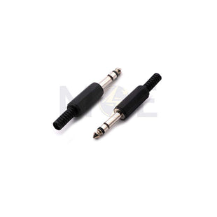 6.3mm Stereo Male Jack Plug Black Plastic فيش ستيريو بلاستيك رصور اسود | JR3014