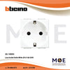 Bticino Luna German Standard Socket Outlet White 2P+E 16A 250V | N4141 | بريز شوكو ابيض