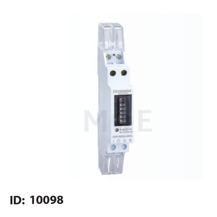Botric Single Phase Energy Meter KwH 230V AC 50Hz 5-32A 1module | DDS1732-1J/Y MK-1P 32A | عداد كيلو وات سكة رفيع واحد فاز