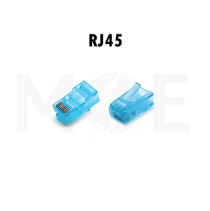 Network Plug Crimp Connector Unshielded Blue CAT5E RJ45 8P8C