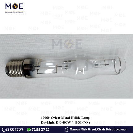 Orient Metal Halide Lamp DayLight E40 400W | HQI-TO | لمبة متل هالايد برم سن غليظ دايلايت