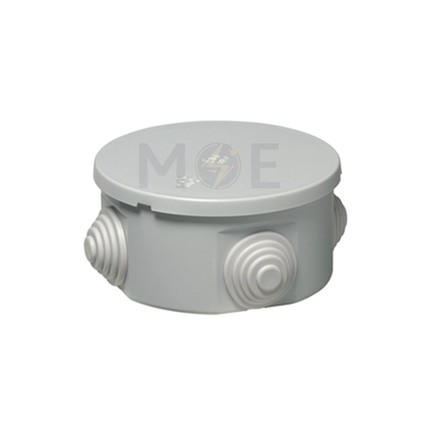 Courbi IP55 Surface Distribution Mounting Box Round With Cable Gland 65x35mm | 32-21001-653 | علبة مدورة ظاهرة مع جوان