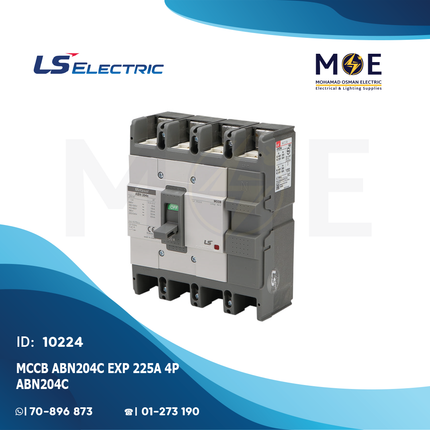 LS MCCB ABN204C EXP 225A 4P | ABN204C-138002700 | دجنتور صناعي ثلاثة فاز مع نتر