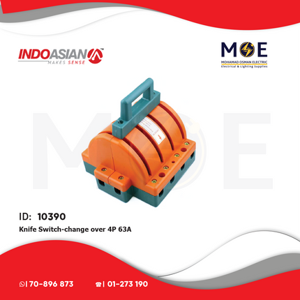 Indoasian Knife Switch / Change Over 4P 63A | MK-4P 63A STSHKII-63/4P | هاوس يدوي