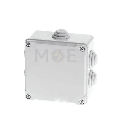 IP55 Surface Distribution Mounting Box Square with Cable Gland 10x10cm | BX-10x10cm | علبة مربعة ظاهرة مع جوان