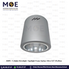 Cylinder Downlight / Spotlight Frame Surface Silver E27 19x20cm | سبوت فارغ ظاهر مدور شكل سيلندر فضي