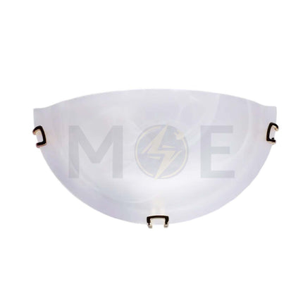 Murano Half Moon Wall Light Frosted White E27
