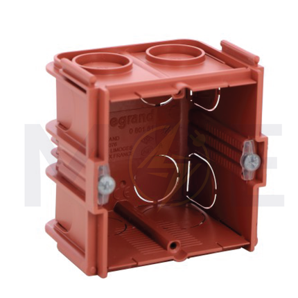 Legrand Flush Mounting Box for Masonry Square Depth 50mm 2module | 080151 | علبة مخفية مجوزة