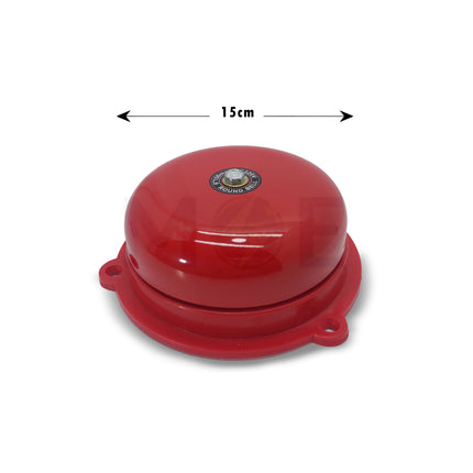 SEG Industrial Round Bell for Fire Alarm or School Use Red 150mm 220V - جرس مدرسة مدور احمر10587 - SEG Industrial Round Bell for Fire Alarm or School Use Red 150mm 220V - جرس مدرسة مدور احمر