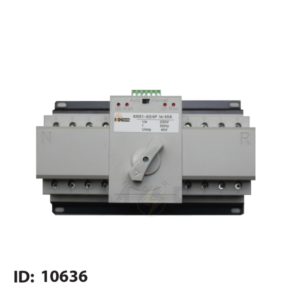 Kinee Change Over Switch / Dual Power Automatic Transfer Switch ATS 4P 40A | KNZ-63 KNS1-63/4P 40A | هاوس يدوي و اوتوماتيك ثلاثة فاز مع نتر