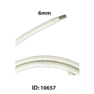 High Temperature Fiberglass Wire White 500V 6mm | شريط حراري ابيض