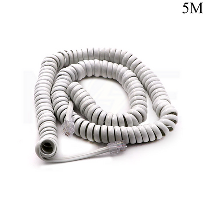 Telephone Handset Cord Original RJ9 to RJ9 White 4P4C 5mt | HME-002