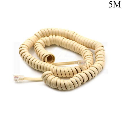 Telephone Handset Cord RJ9 to RJ9 Beige 4P4C 5mt | HME-002