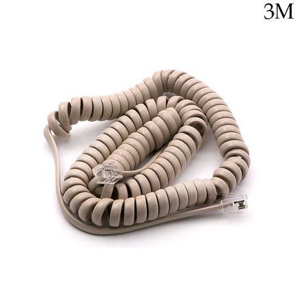 Telephone Handset Cord RJ9 to RJ9 Dark Beige 4P4C 5mt
