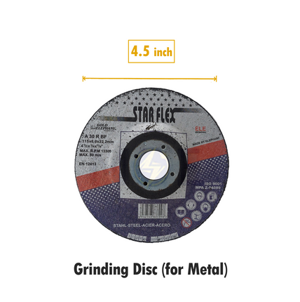 10695-STARFLEX Metal Grinding Disc 115x6x22.2mm A30R BF