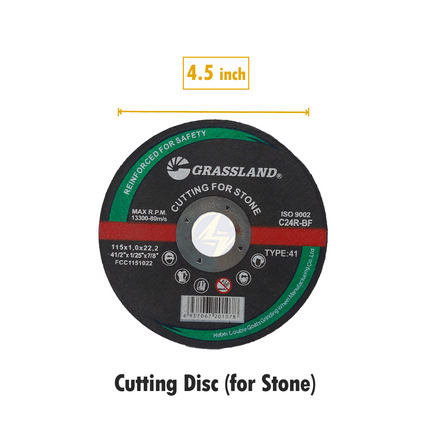 GrassLand Abrasive Stone Cutting Disc 115x1x22.2mm | C24R-BF