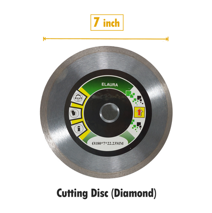 Elaura Diamond Wet Cutting Disc (For Cutting Tile,Ceramic,Porcelain and Glazed Tile) 180x22.2mm