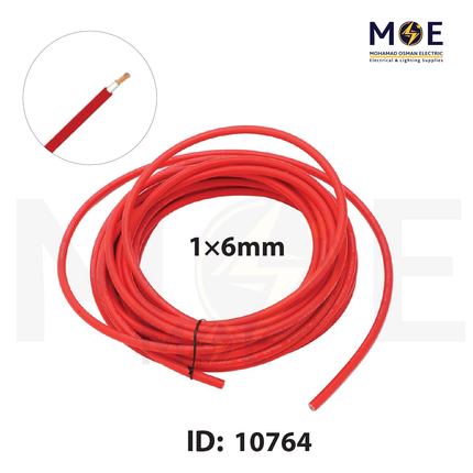Leader Photovoltaic Solar cable | PV Cable Red | H1Z2Z2 1x6mm | كابل طاقة شمسية مبروم شعري احمر
