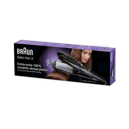 Braun Hair Straightener 1.5× Wider Ceramic Eloxal Plates | ST310 مكواة شعر بيبي ليس | فرد شعر براون سيراميك عريضة