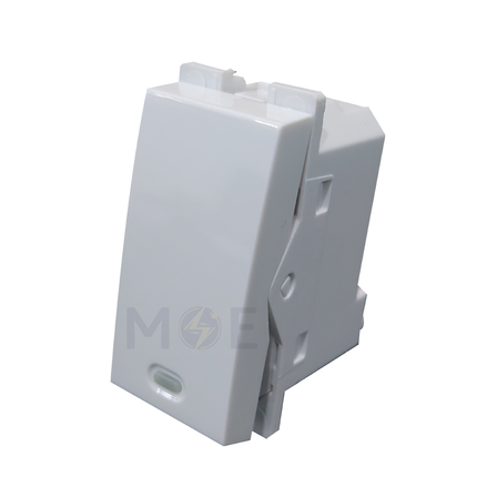 VHO 1Way Switch White with Lamp 16A 250V | V-4001-W | مفتاح مفرد مع لمبة ابيض