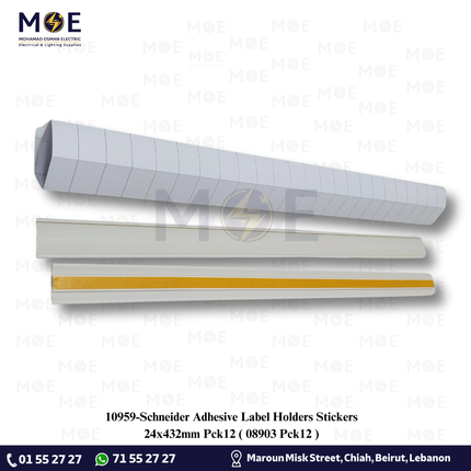 Schneider Adhesive Label Holders Stickers 24x432mm Pck12 | 08903 Pck12 | ستيكرز تابلو تلزيق