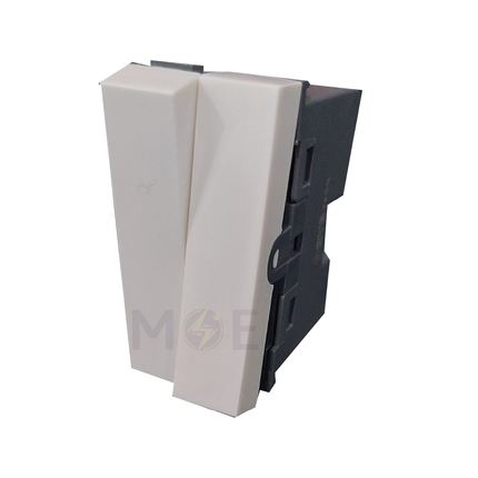 Orva Double Small 1way switch white 1P 1module | MS30104 | مفتاح مجوز ابيض