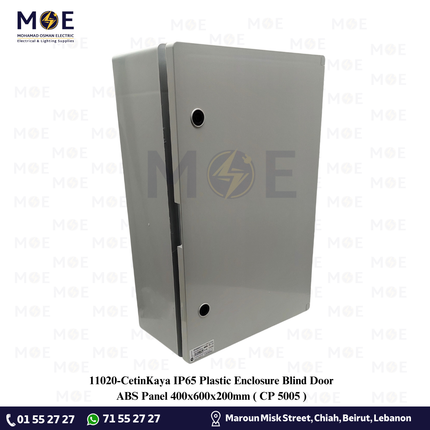 CetinKaya IP65 Plastic Enclosure Blind Door ABS Panel 400x600x200mm | CP 5005 | خزانة بلاستيك درفة مسكرة