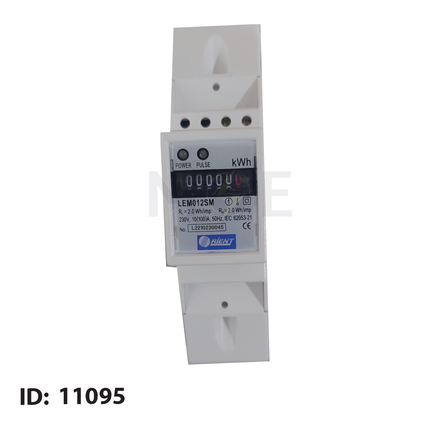 Orient Single Phase Energy Meter KwH 230V AC 50Hz 100A 2module | KwH 1P 2M LEM012SM | عداد كيلو وات سكة دولاب واحد فاز