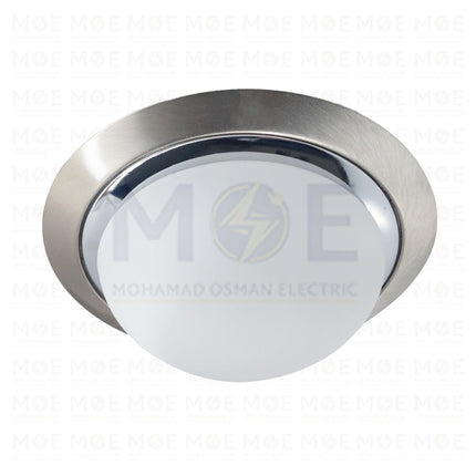 Ceiling Light Fixture Surface Circular Chrome Small E27 1022S - غلوب سقف بلافونيه مدور نافر ظاهر كروم صغير (1)