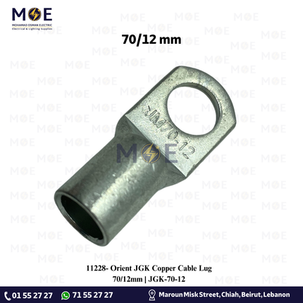 Orient JGK Copper Cable Lug 70/12mm | JGK-70-12 | كوس كبس