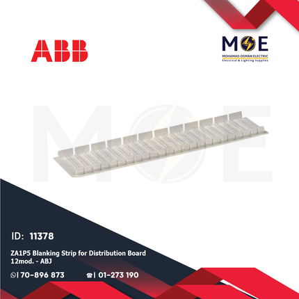 ABB ZA1P5 Blanking Strip For Distribution Board 12module | ABJ-2CPX062384R9999 | سدة تابلو