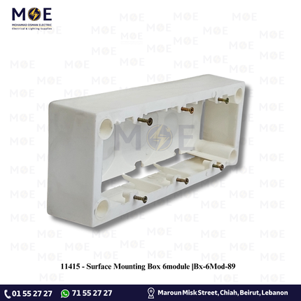 Surface Mounting Box 6module | Bx-6Mod-89 | بوات ظاهر مسدس وطني