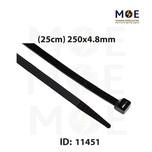 Arnocanali Cable Tie Black ( 25cm ) 250x4.8mm | F25048N | رباط بلاستيك اسود