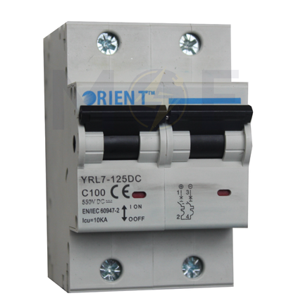 Orient MCB YRL7-125 DC 2P 100A | YRL7-125 | دجنتور كهرباء مجوز - قاطع كهربائي