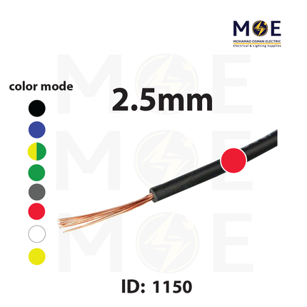 Liban Cables Single Core Flexible 2.5mm Red | NYAF | شريط مفرد شعري احمر