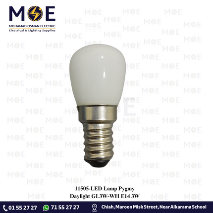 LED Lamp Pygmy Daylight GL3W/WH E14 3W | لمبة ليد برم سن رفيع برفان دايلايت