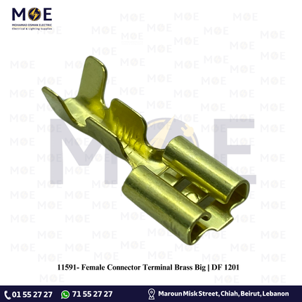 Female Connector Terminal Brass Big | DF 1201 | كوس جارور نحاس انتاية كبير