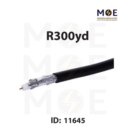 SEG Coaxial cable RG6 128s 75 OHM Black R300yd | كابل كوكسيال شعرة اسود