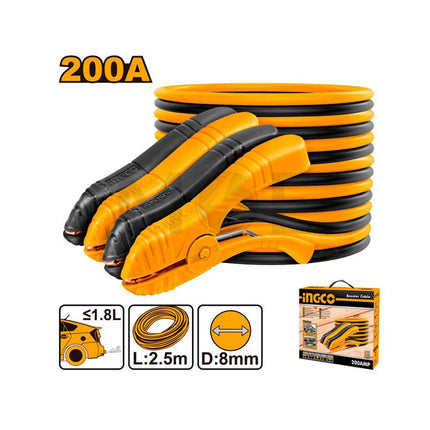 Ingco Booster/Jumper Cables 200A 8mm 2.5mt | HBTCP2001