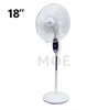 JTC Rechargeable stand fan with Remote Control & 4 Pieces LED & Timer & USB Port White 40W 18inch | F-2938HRS