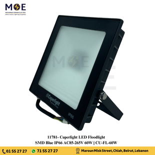Cuperlight SMD LED Floodlight 60W Blue IP66 | CU-FL-60W | برجكتور ليد انارة مطري اسود ضو ازرق