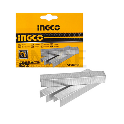 INGCO Staples 8x11.3x1.2mm 1000Pcs HSG1404, HSG1405, HSG1406 | STS0208