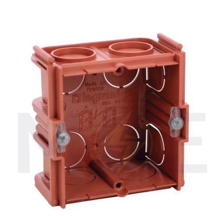 Legrand Flush Mounting Box for Masonry Square Depth 40mm 2module | 080141 | علبة مخفية مجوزة