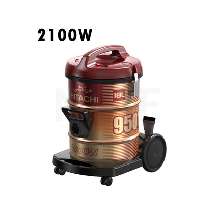 Hitachi Bagless Drum Type Vacuum cleaner 18L 2100W | CV-950F 24CBS WR