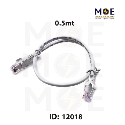 CAT5e UTP Patch Cord Cable Gray 0.5mt | وصلة باتش كورد رمادي
