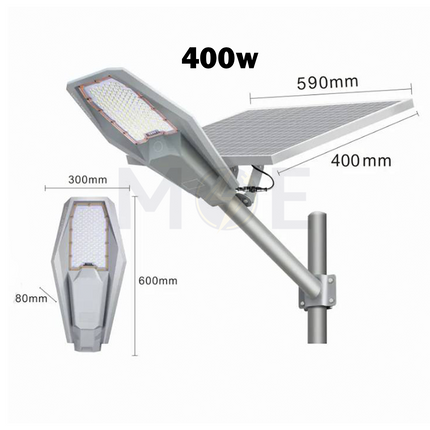 LEADER LED SMD IP67 Solar Street Light With Remote Controller Warmwhite 400W | MJ-XJ804