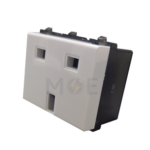 Futina English Standard Socket Sicury Outlet white 2P+E 13A | T461-BS1363 | بريز انكليزي امان ابيض