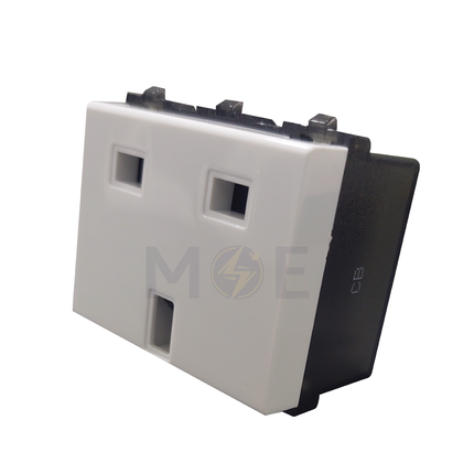 Futina English Standard Socket Sicury Outlet white 2P+E 13A | T461-BS1363 | بريز انكليزي امان ابيض