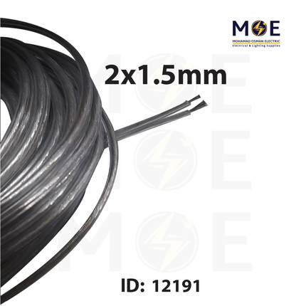 Speaker Wire / Audio Video AV High Performance Transparent 2x1.5mm | شريط سبيكر شفاف
