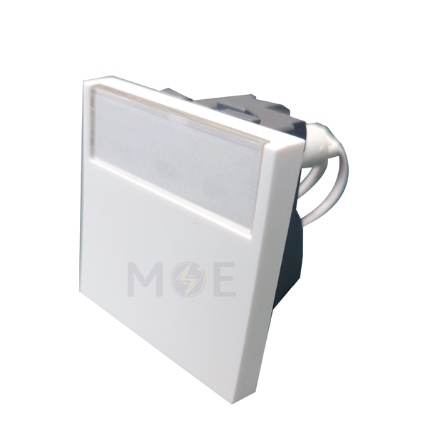Orva Door Bell Switch/ Push Button With Nameplate White 1P 10A 2module | MS30243 | كباس جرس باسم مجوز ابيض